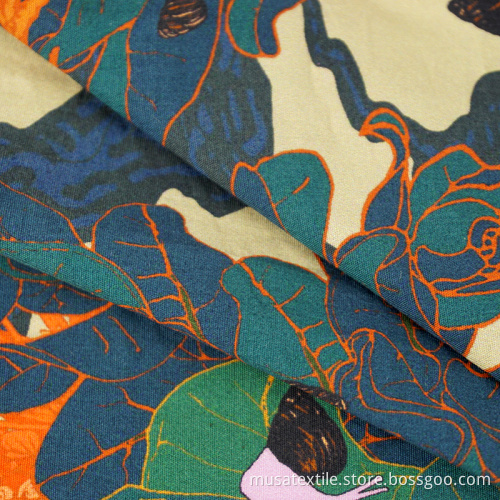 Print Woven 100% Cotton Poplin Fabric